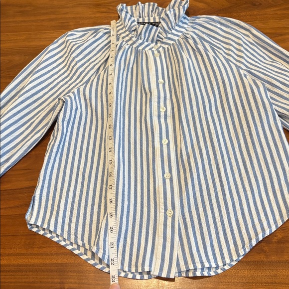 Veronica Beard Calisto Textured Striped Ruffle Collar Size Small - Picture 8 of 10